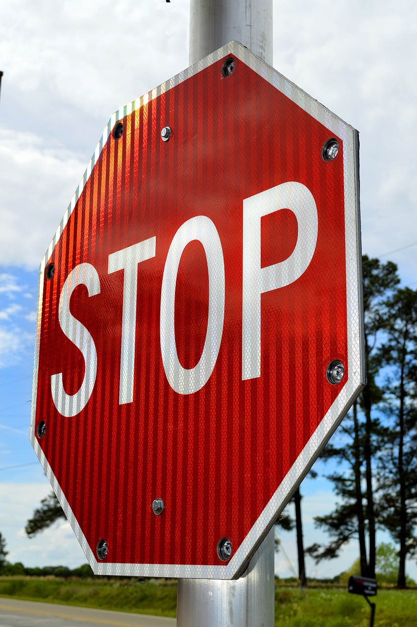 Dangerous driving stop sign